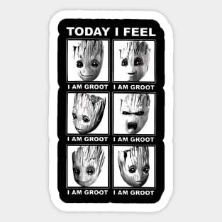 I'm a groot   today i feel Sticker